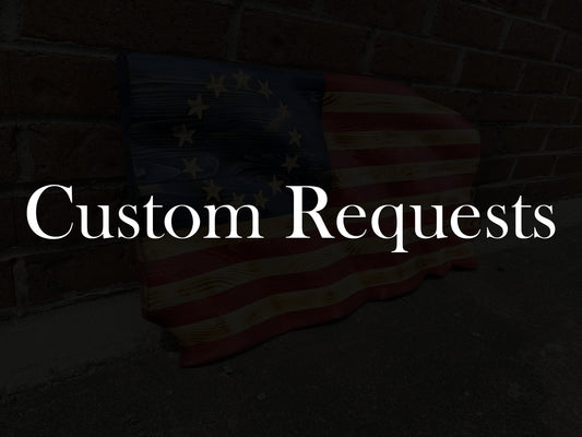 Waving Wooden Fully Customizable Flag