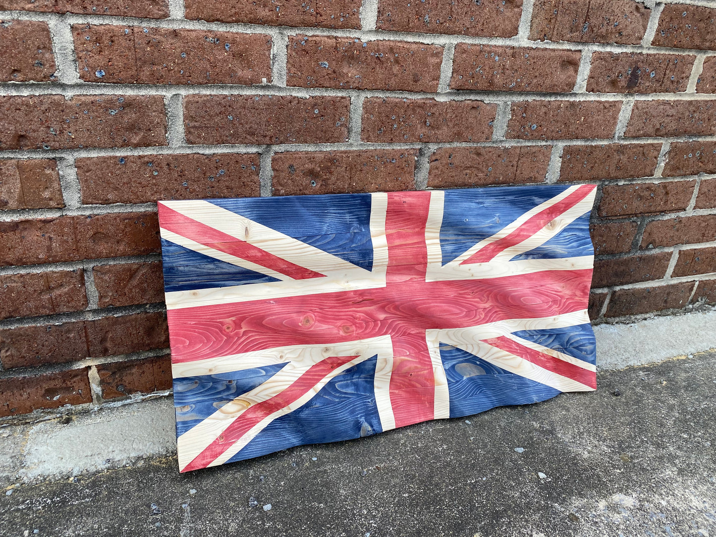 Waving Wooden Fully Customizable Flag
