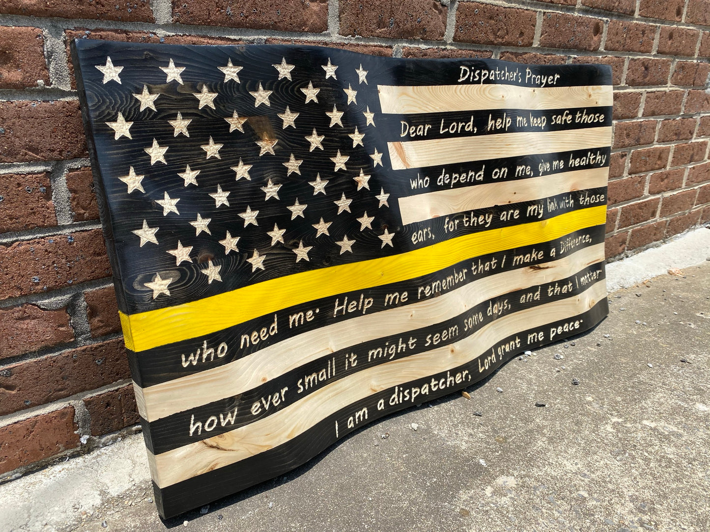 Waving Wooden Fully Customizable Flag