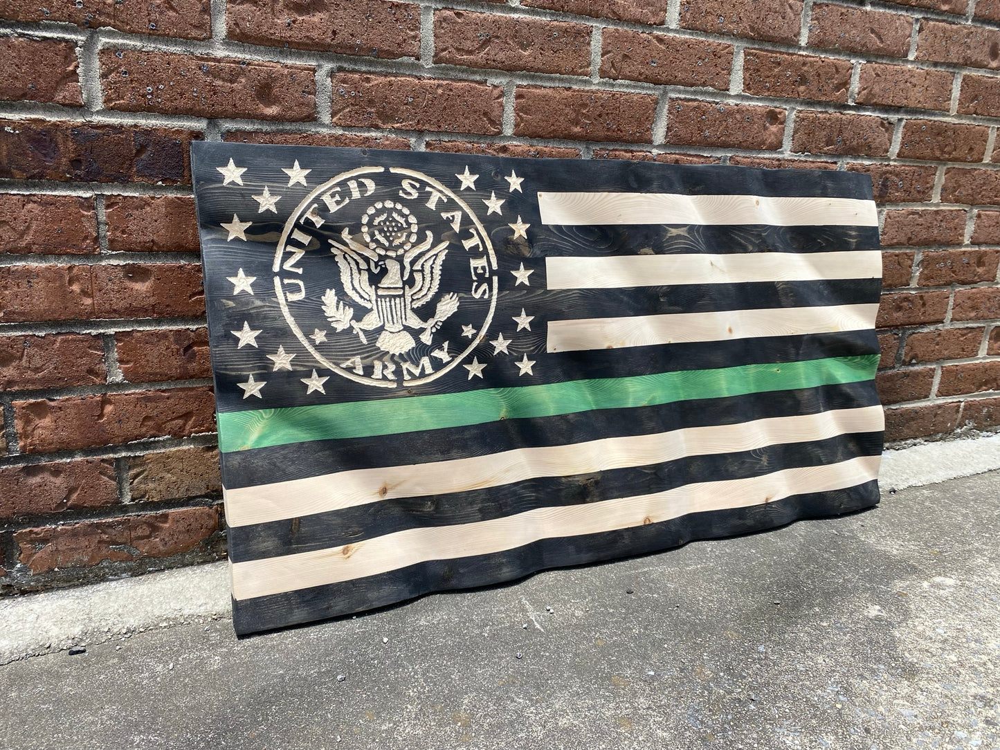 Waving Wooden Fully Customizable Flag